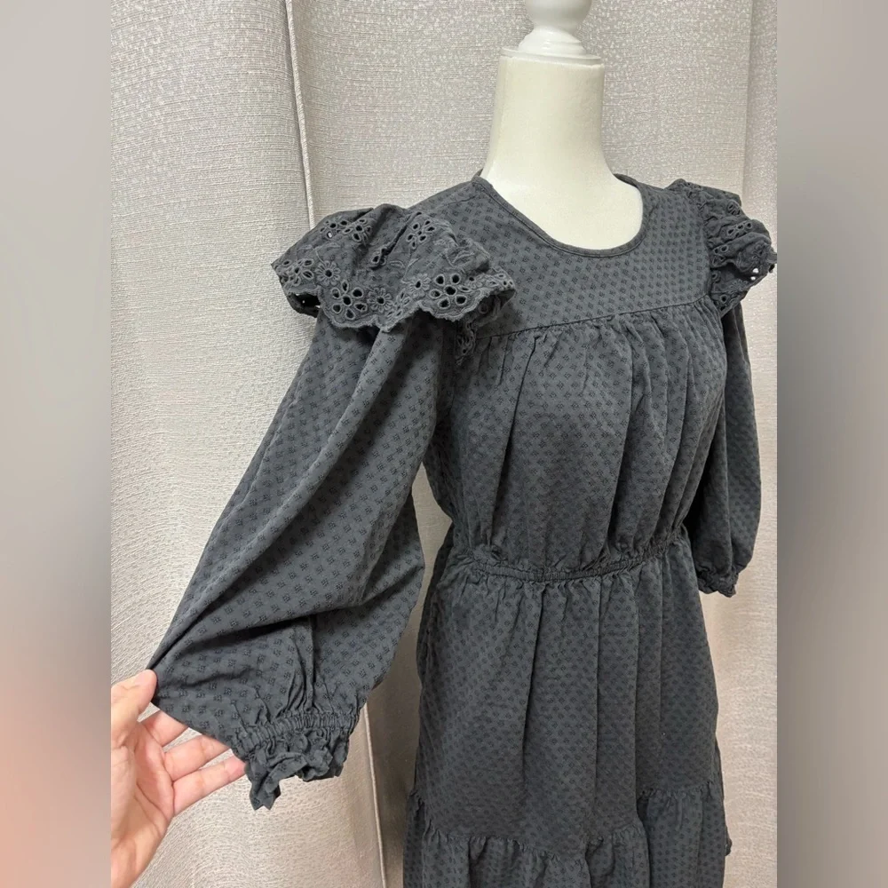 Universal Thread Black Dress Whimsigoth Witchy Cottagecore Women’s Size Medium